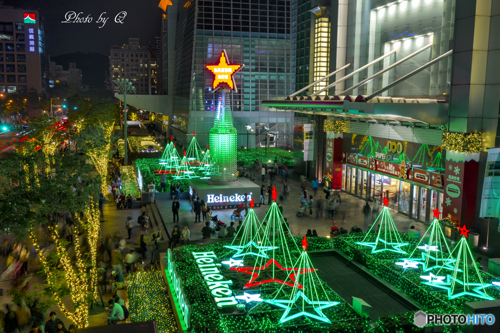 Heineken Christmas tree @ Taipei 101