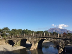 西田橋と桜島