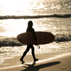 a girl on the beach