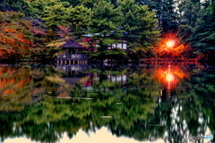 夕刻の三法寺池