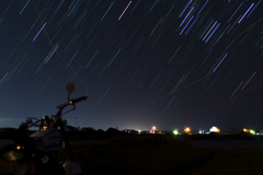 漁港の星空