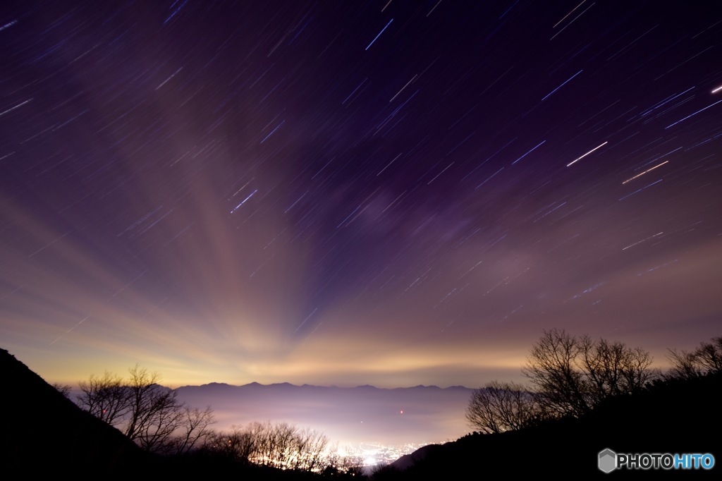 ２７００mの星跡