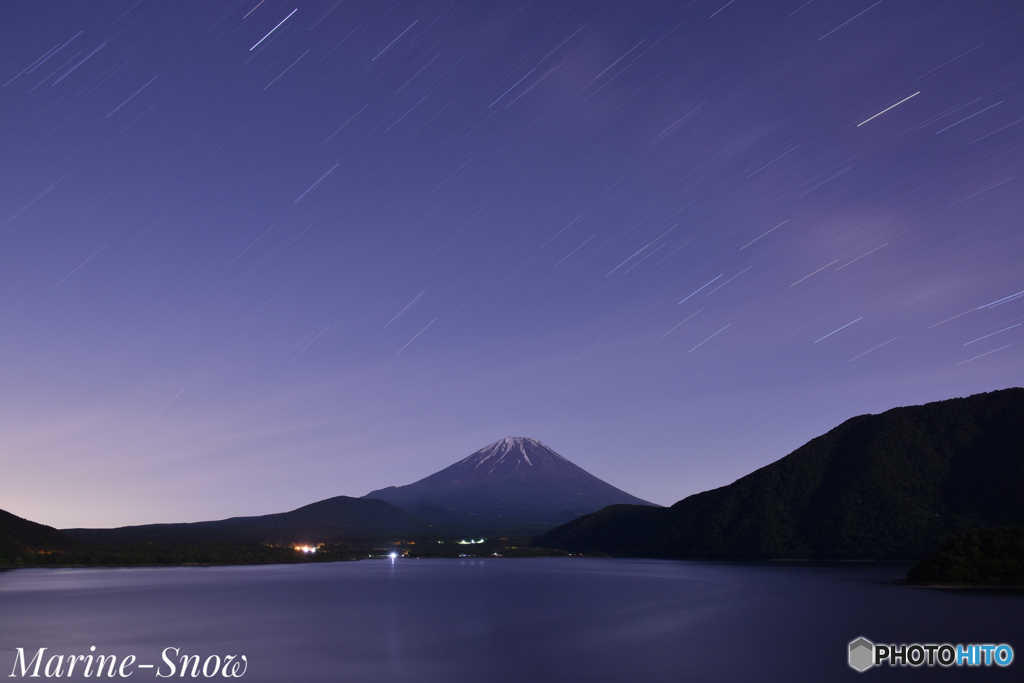 本栖湖 星跡