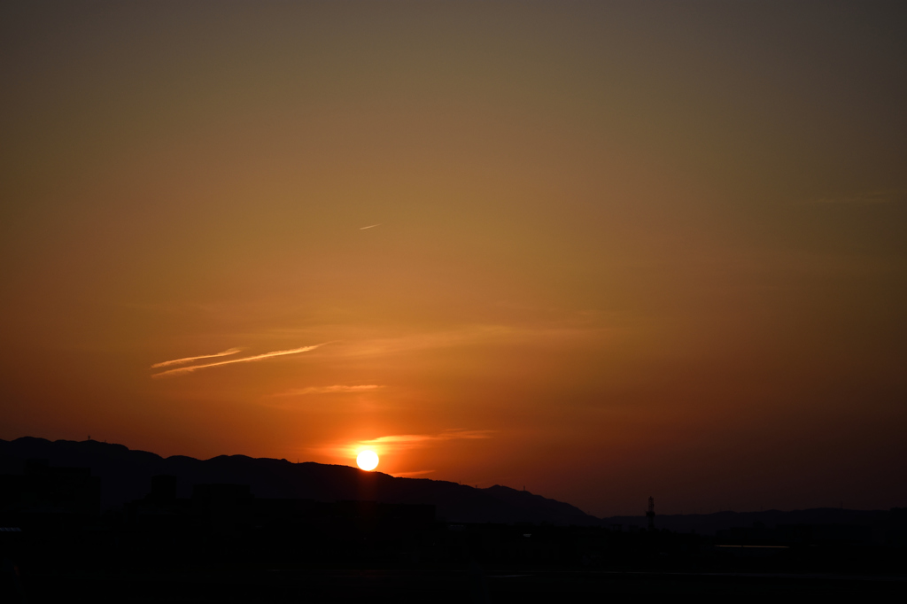 千里川土手（夕焼け編①）