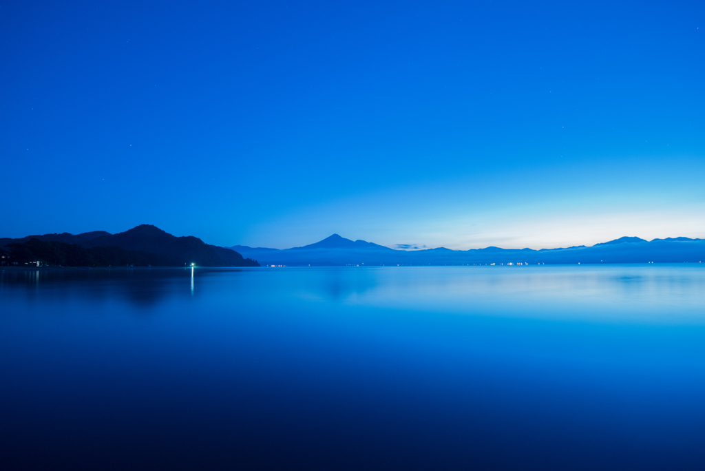 Mt.Bandai at blue hour