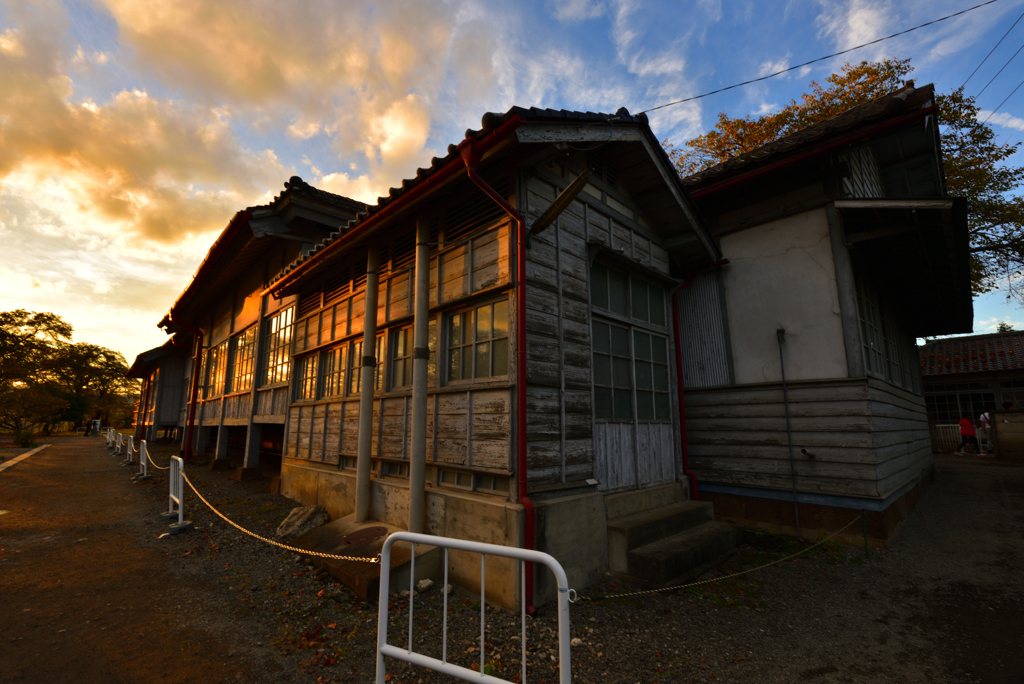 富岡製糸場の夕焼け⑬