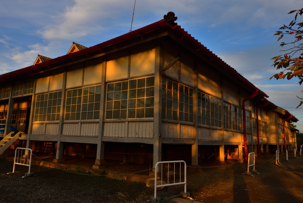 富岡製糸場の夕焼け⑩