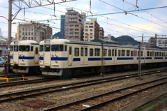 九州鉄道博物館の保存車両から撮影