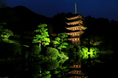 ナイト撮影！瑠璃光寺 五重塔