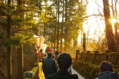 榛名神社　夕日参道