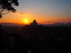 姫路城 2016 初日の出