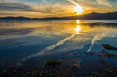 凪の琵琶湖