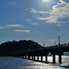 竹島橋　冬暖かな日差し
