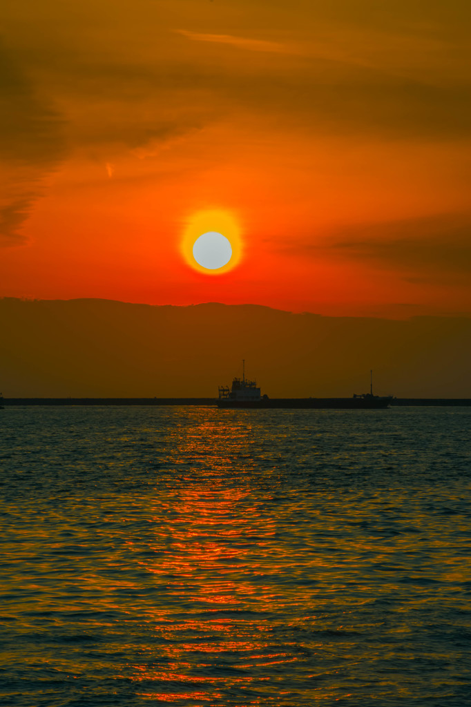 夕日