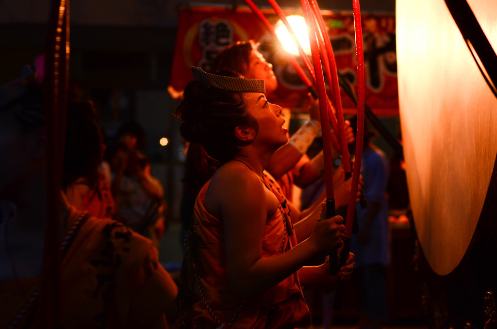大太鼓の調子打ち