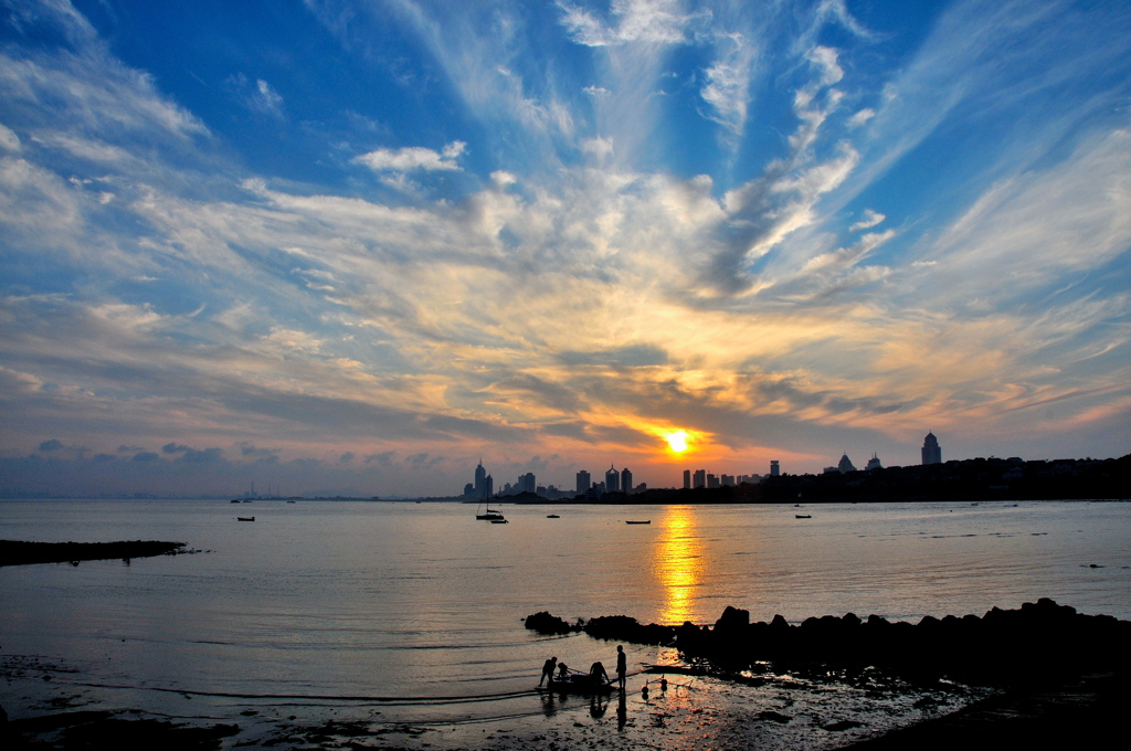 青島の夕景