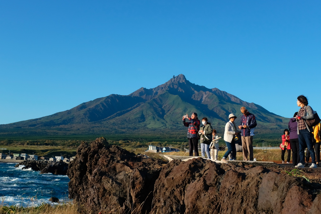 利尻富士を眺め