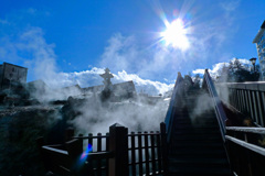 草津の湯けむり