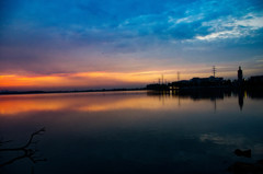 武漢三角湖湖畔夕景