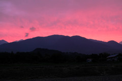 安曇野の夕焼け