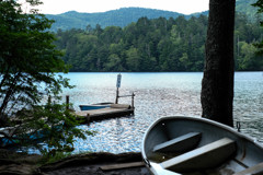 夏の時期のボート