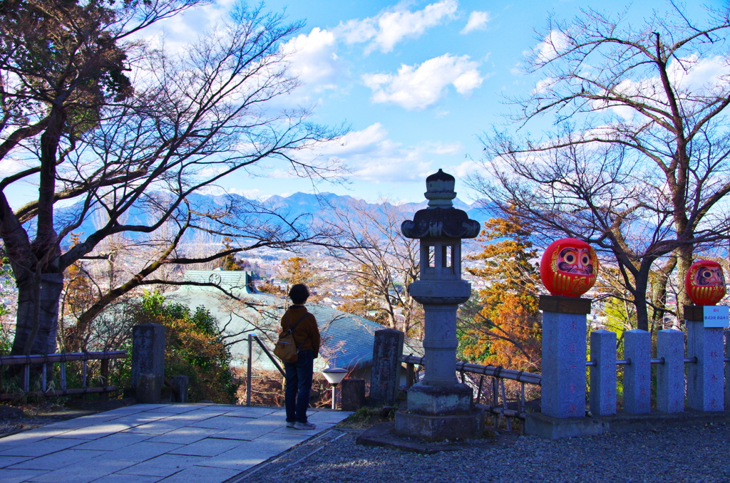 遥か榛名山を望む