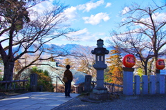 遥か榛名山を望む