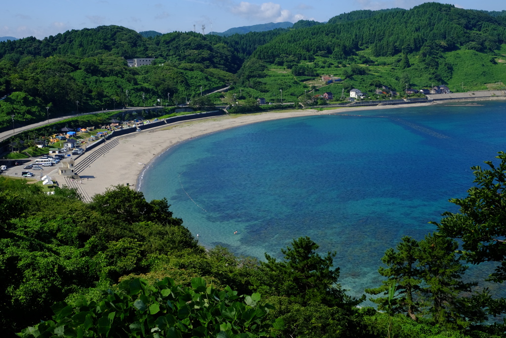  袖ケ浜海水浴場 とキャンプ場