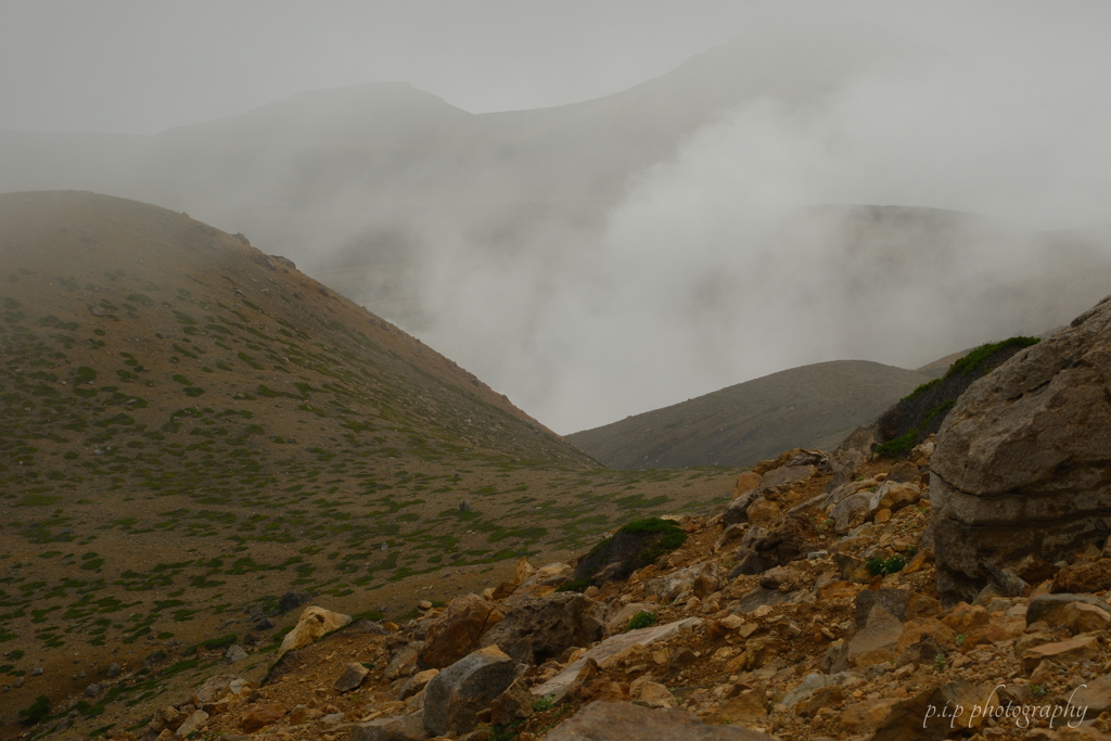 雌阿寒岳登山