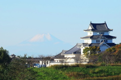 富士と城