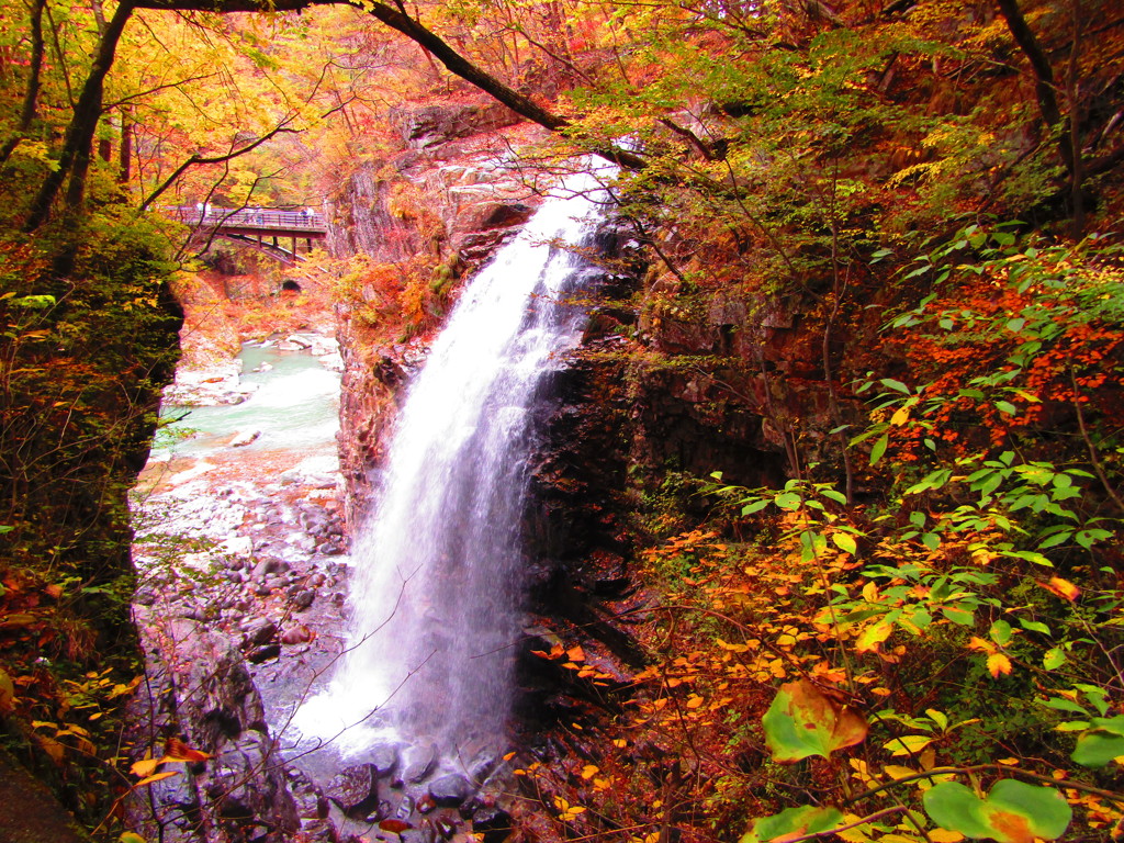 日光龍王峡の秋