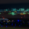 羽田空港からの川崎工場夜景
