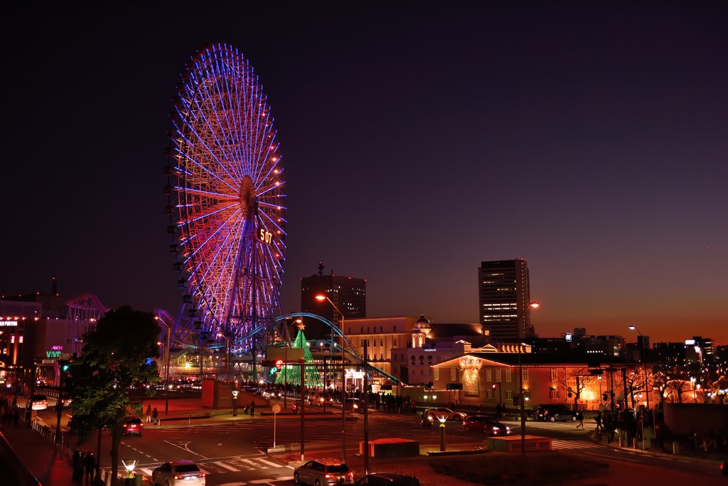 みなとみらい観覧車&夕焼け３