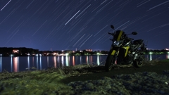 GSR750と星と湖と
