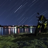 GSR750と星と湖と