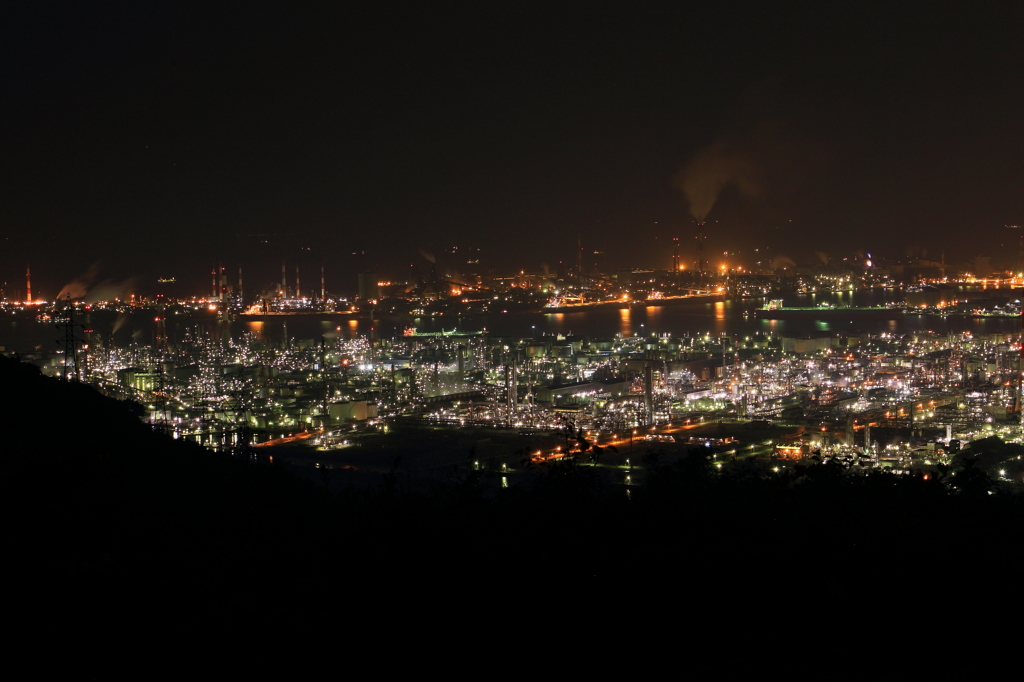 水島工業地帯　夜景