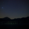 焼岳と春の星空