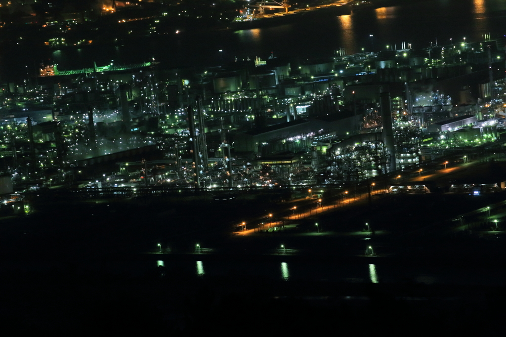 水島工業地帯　夜景