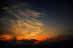 高ボッチの夕陽