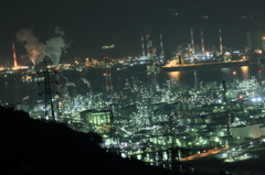 水島工業地帯　夜景