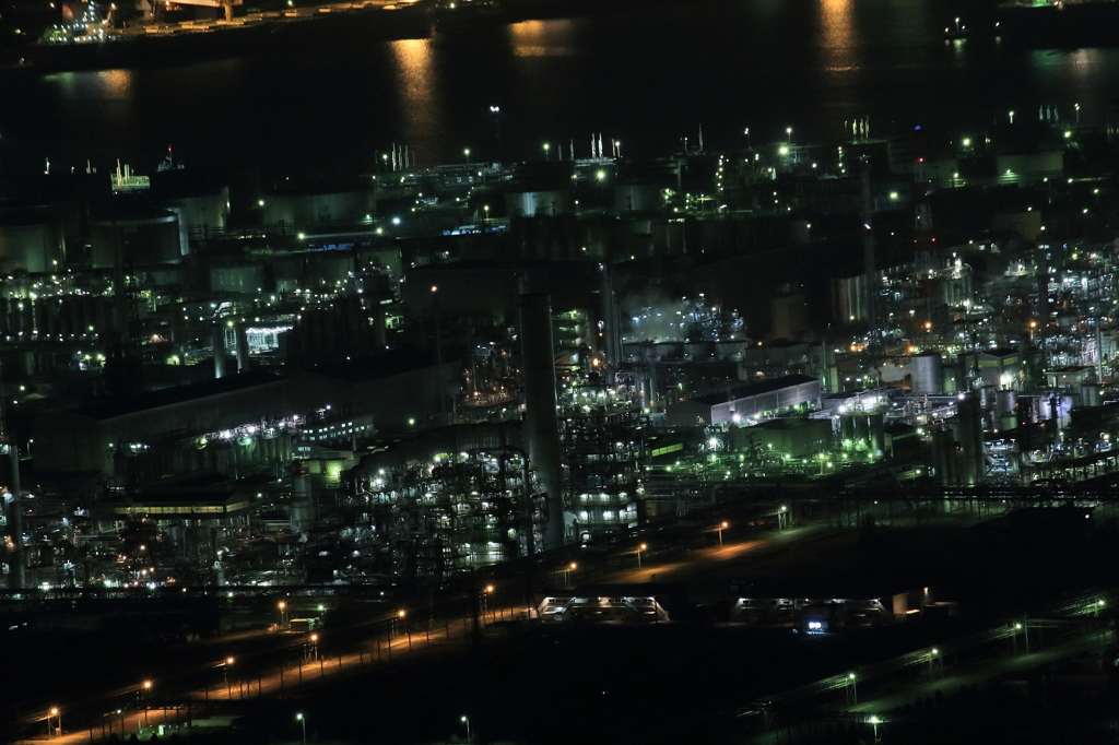 水島工業地帯　夜景