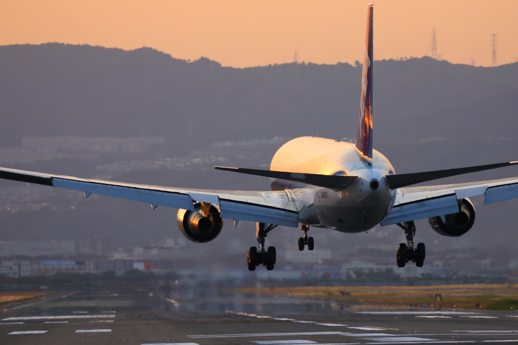 sunset landing...