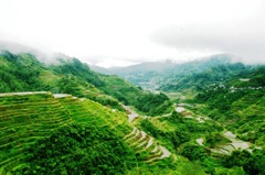 Rice terraces and Banaue Town