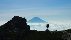 富士山とツーショット