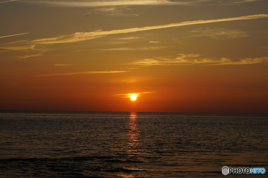  徳光海岸の夕日