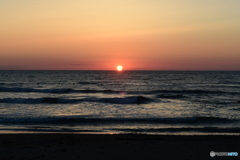  徳光海岸からの夕日