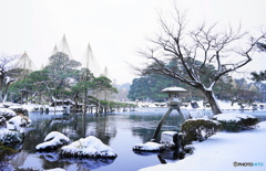 雪の兼六園