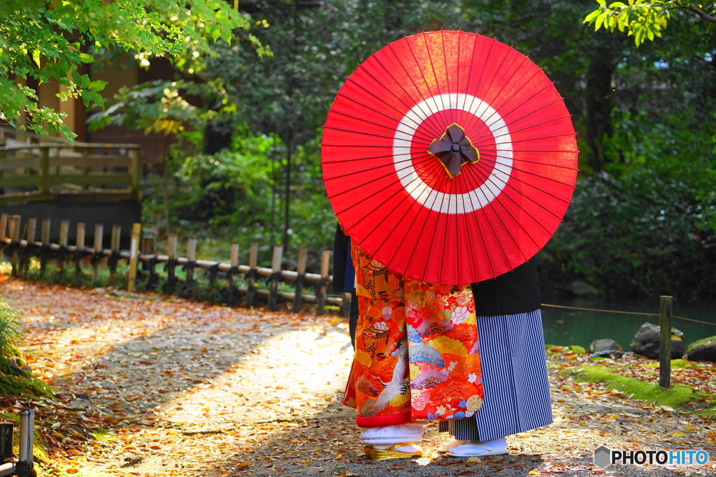兼六園秋の日