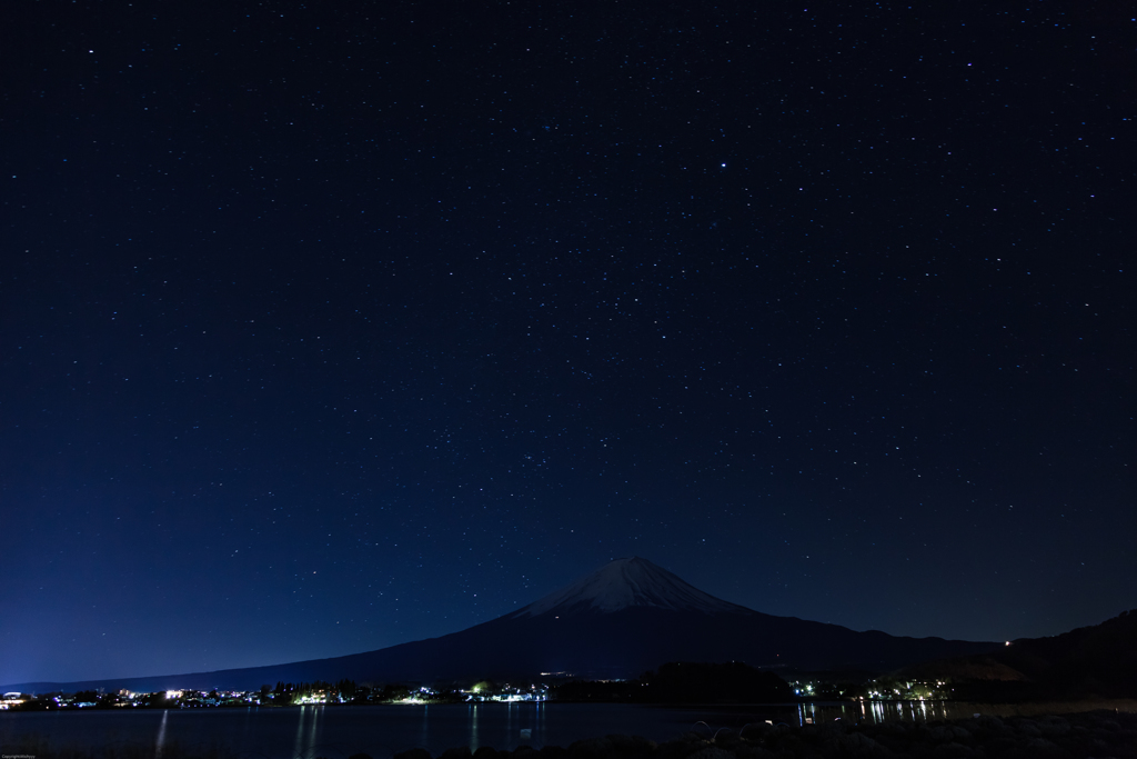 富士山と星空