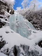 冬の英彦山　四王寺滝